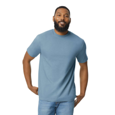 GILDAN Softstyle® puha, gyűrűs fonású pamut póló (stone blue, L) munkaruha