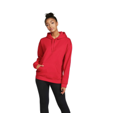 GILDAN Softstyle® puha, gyűrűs fonású pamut unisex kapucnis pulóver (red, 5XL) munkaruha