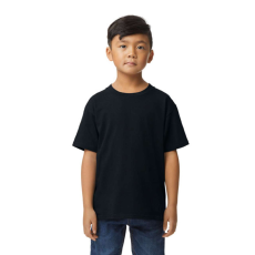 GILDAN Softstyle rövid ujjú kereknyakú gyerekpóló, Gildan GIB65000, Pitch Black-XS