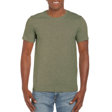 GILDAN Softstyle rövid ujjú környakas póló, Gildan GI64000, Heather Military Green-2XL