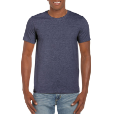GILDAN Softstyle rövid ujjú környakas póló, Gildan GI64000, Heather Navy-2XL férfi póló