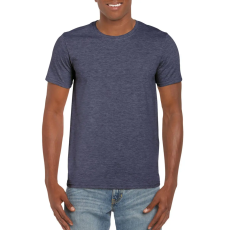 GILDAN Softstyle rövid ujjú környakas póló, Gildan GI64000, Heather Navy-3XL