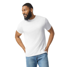 GILDAN softstyle rövid ujjú póló, GI67000, kereknyakú, White-2XL férfi póló