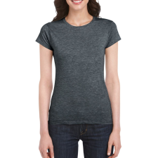 GILDAN Softstyle testhez álló rövid ujjú női póló, Gildan GIL64000, Dark Heather-XL női póló