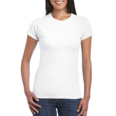 GILDAN Softstyle testhez álló rövid ujjú női póló, Gildan GIL64000, White-L