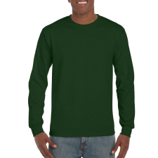 GILDAN Ultra Cotton™ felnőtt hosszú ujjú póló (forest green, S) munkaruha