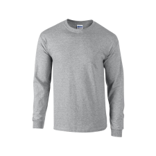 GILDAN Ultra Cotton™ felnőtt hosszú ujjú póló (sport grey, 2XL) munkaruha