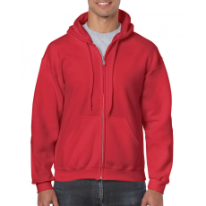 GILDAN Uniszex kapucnis pulóver Gildan GI18600 Heavy Blend™ Adult Full Zip Hooded Sweatshirt -M, Red
