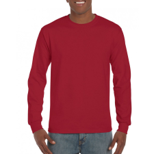 GILDAN Uniszex póló Gildan GI2400 Ultra Cotton™ Felnőtt Hosszú Ujjú póló -L, Cardinal Red férfi póló
