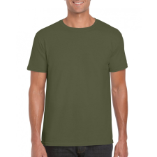 GILDAN Uniszex póló Gildan GI64000 Softstyle® Felnőtt póló -M, Military Green férfi póló