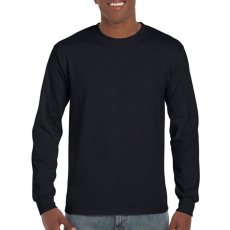 GILDAN Uniszex póló Hosszú ujjú Gildan Ultra Cotton Adult T-Shirt LS - 2XL, Fekete