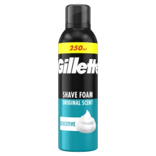 Gillette Classic Sensitive Borotvahab, Érzékeny Bőrre, 250 ml borotvahab, borotvaszappan