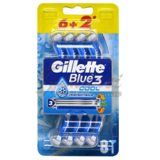  Gillette Eldobhatő borotva - Blue3 Cool - Hűsítő krémcsíkkal 6+2db eldobható borotva