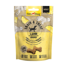 GimDog Train & Treat Lamm & Ananas snack 125 g jutalomfalat kutyáknak