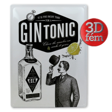  Gin tonic fémtábla grafika, keretezett kép