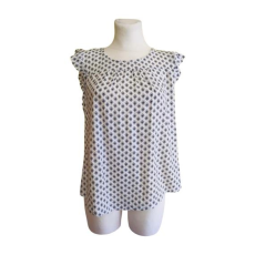  Gina Benotti fehér mintás női rövid ujjú blúz (méret: S)