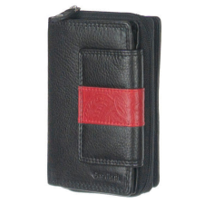 Gina Monti 3 részes kisebb fekete-piros női bőr pénztárca Gina Monti pénztárca