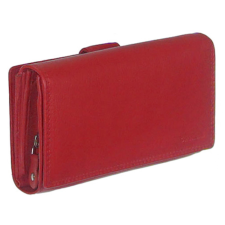 Gina Monti Fedeles, cipzáros aprós, hátul kártyatartós sima piros bőr pénztárca Gina Monti pénztárca