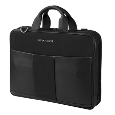 Giorgio Carelli két fogós, két részes fekete laptoptartós aktatáska GC338700-002 számítógéptáska