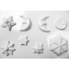 Gipszkiöntő forma - Hold,csillagok 3d 35 gipszkiöntő forma