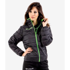 Givova Olanda Unisex kabát fekete-zöld fluo 1034 M férfi kabát, dzseki