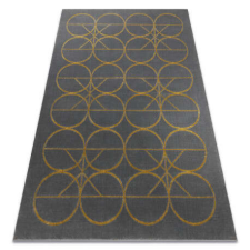 GLAMOUR EMERALD szőnyeg 1010 glamour, elegáns körökben szürke / arany 140x190 cm lakástextília