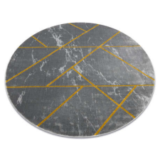GLAMOUR EMERALD szőnyeg 1012 kör - glamour, elegáns márvány, geometriai szürke / arany kör 120 cm lakástextília