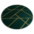 GLAMOUR EMERALD szőnyeg 1012 kör - glamour, elegáns márvány, geometriai üveg zöld / arany kör 160 cm