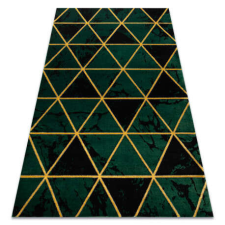 GLAMOUR EMERALD szőnyeg 1020 glamour, elegáns márvány, háromszögek üveg zöld / arany 140x190 cm lakástextília