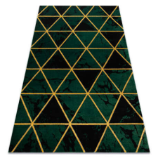 GLAMOUR EMERALD szőnyeg 1020 glamour, elegáns márvány, háromszögek üveg zöld / arany 160x220 cm lakástextília