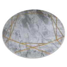 GLAMOUR EMERALD szőnyeg 1022 kör - glamour, elegáns márvány, geometriai szürke / arany kör 160 cm lakástextília