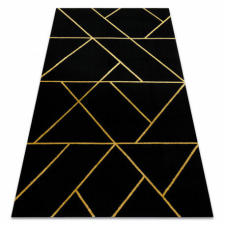 GLAMOUR Geometriai Szőnyeg - Fekete Arany - 180x270 cm lakástextília