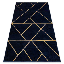 GLAMOUR Kizárólagos EMERALD szőnyeg 1012 glamour, elegáns geometriai sötétkék / arany 80x150 cm lakástextília