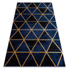 GLAMOUR Kizárólagos EMERALD szőnyeg 1020 glamour, elegáns márvány, háromszögek sötétkék / arany 160x220 cm lakástextília