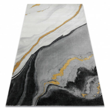 GLAMOUR Márványmintás Szőnyeg - Fekete Arany Szürke - 180x270 cm lakástextília