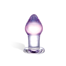  GLAS Amethyst Rain - üveg anál dildó (áttetsző lila) anál