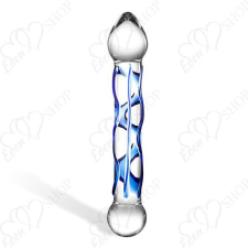 Glas - Full Tip Textured Glass Dildo clear műpénisz, dildó