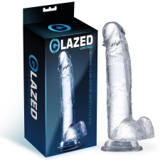 Glazed realisztikus dildó, herékkel (15,5 cm) műpénisz, dildó