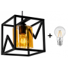 Glimex CAGE függőlámpa méz + ajándék LED izzó