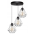 Glimex Diamond állítható függőlámpa fekete 3x E27 + ajándék LED izzó