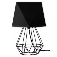 Glimex Diamond asztali/éjjeli lámpa fekete 1x E27 + ajándék LED izzó világítás