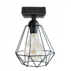 Glimex Diamond fix mennyezeti lámpa fekete 1x E27 + ajándék LED izzó