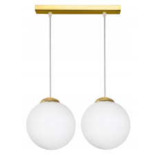Glimex opál üveg gömb / golyó függőlámpa 2xE27 LISZ Gold (GLIS0070) világítás