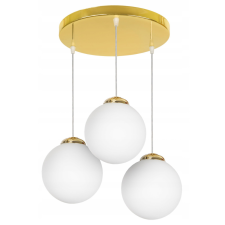 Glimex opál üveg gömb / golyó függőlámpa 3xE27 LISZ Gold (GLIS0079) világítás