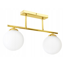 Glimex opál üveg gömb / golyó mennyezeti lámpa 2xE27 LISZ Gold GLIS0096 világítás