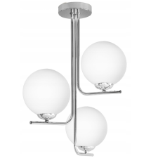 Glimex opál üveg gömb / golyó mennyezeti lámpa 3xE27 LISZ Chrome GLIS0046 világítás