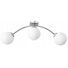 Glimex opál üveg gömb / golyó mennyezeti lámpa 3xE27 LISZ Chrome GLIS0052 világítás