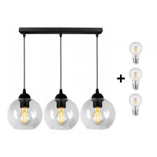 Glimex Orb állítható függőlámpa átlátszó 3x E27 + ajándék LED izzó világítás