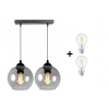 Glimex Orb állítható függőlámpa füst 2x E27 + ajándék LED izzó