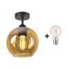 Glimex Orb mennyezeti lámpa méz 1x E27 + ajándék LED izzó